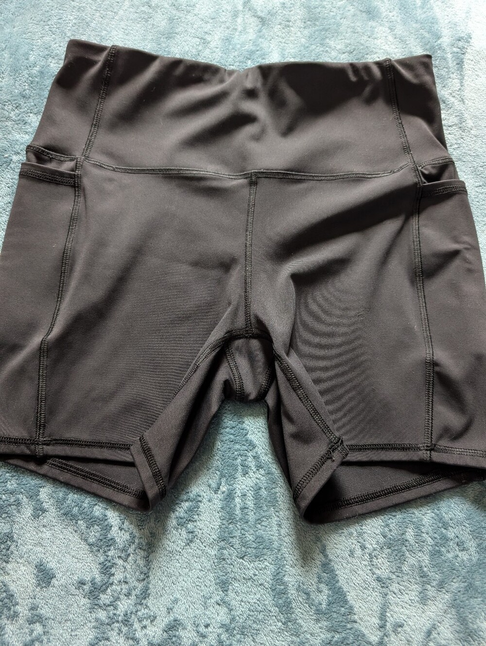 RBX Black High-Waist Athletic Shorts with Side Pockets
